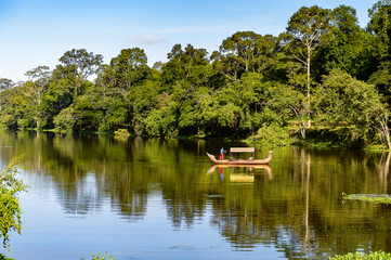 Obraz premium It's River near the Gate into Angkor Thom