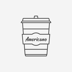 Americano icon. Coffee cup symbol modern, simple, vector, icon for website design, mobile app, ui. Vector Illustration