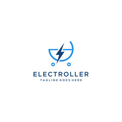 Creative Thunder Electric Concept logo design template 