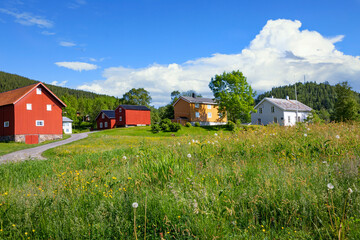 Old farm on the Helgeland coast in Nordland county