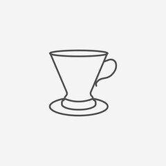 Pour over coffeemaker icon. V60 symbol modern, simple, vector, icon for website design, mobile app, ui. Vector Illustration
