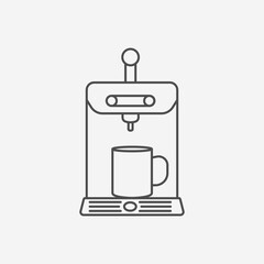 Brewing Coffee Machine Icon. Vector Illustration