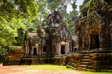 It's Thommanon temole, one of a pair of Hindu temples built during the reign of Suryavarman II at Angkor, Cambodia. UNESCO World Heritage