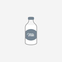 Milk bottle icon. Vector Illustration