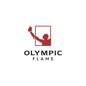 illustration logo vector graphic of Olympic flame, good for the logo of a sports competition
