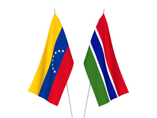 Republic of Gambia and Venezuela flags