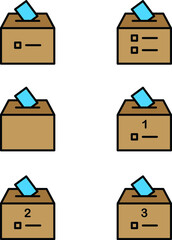 Ballot box icon with vector format
