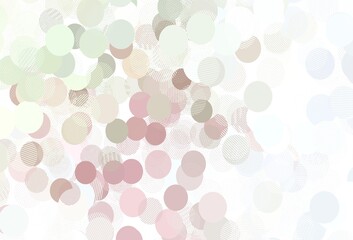 Light Pink, Green vector template with circles.