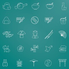 collection of japan icons