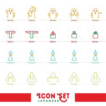 japanese icons set