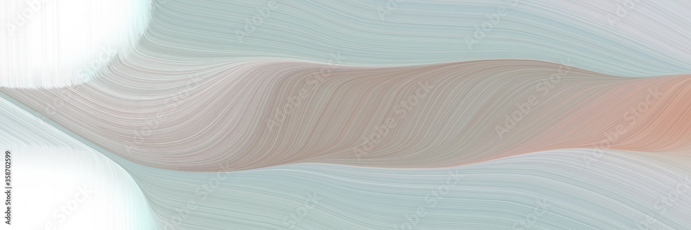 Aufkleber abstract moving designed horizontal header with silver, rosy brown and white smoke colors. fluid cur