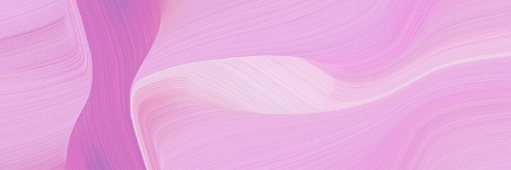 abstract artistic banner with plum, orchid and misty rose colors. fluid curved lines with dynamic flowing waves and curves for poster or canvas