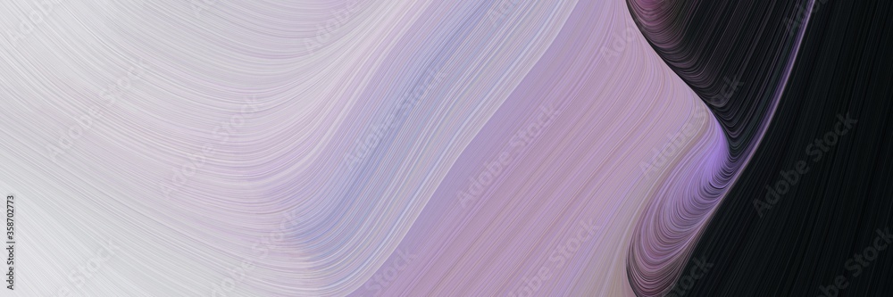 Poster abstract flowing header with silver, very dark pink and gray gray colors. fluid curved lines with dynamic flowing waves and curves for poster or canvas