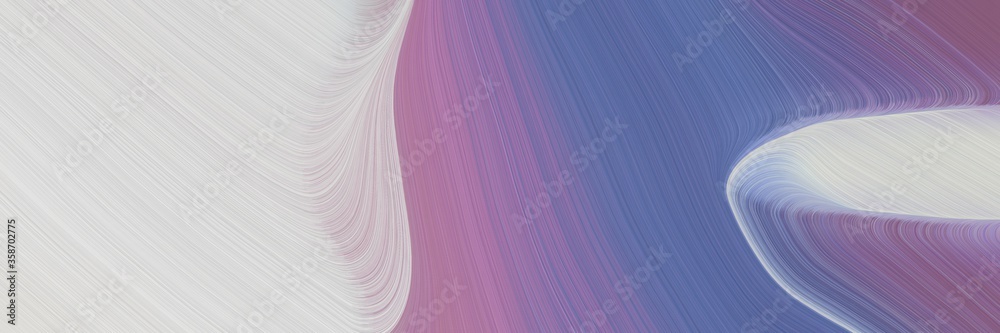 Poster abstract artistic banner design with light gray, antique fuchsia and slate gray colors. fluid curved flowing waves and curves for poster or canvas