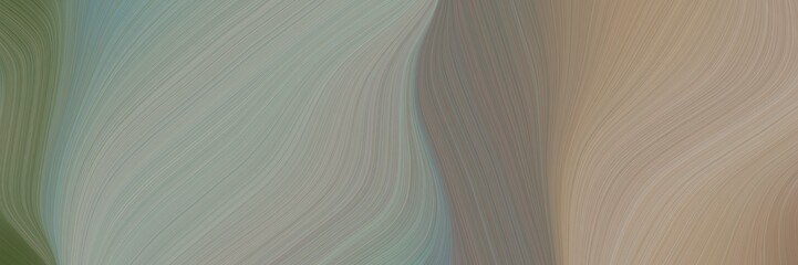 abstract colorful banner design with gray gray, rosy brown and dark olive green colors. fluid curved flowing waves and curves for poster or canvas
