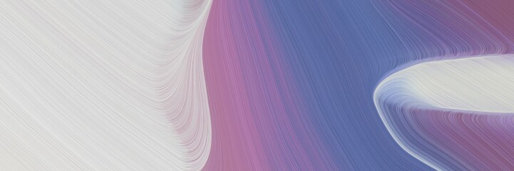 abstract artistic banner design with light gray, antique fuchsia and slate gray colors. fluid curved flowing waves and curves for poster or canvas