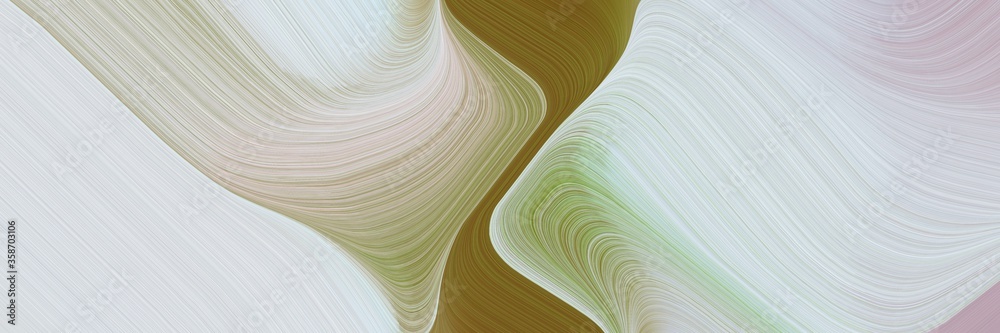 Poster abstract artistic horizontal banner with light gray, pastel brown and dark sea green colors. fluid c