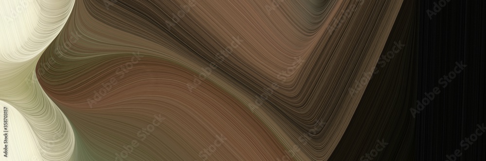 Poster abstract surreal banner with old mauve, pastel gray and black colors. fluid curved flowing waves and