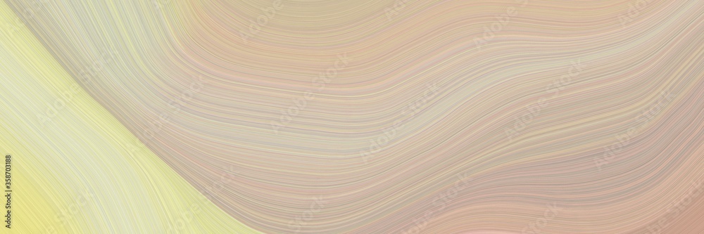 Poster abstract flowing designed horizontal header with tan, pale golden rod and rosy brown colors. fluid c
