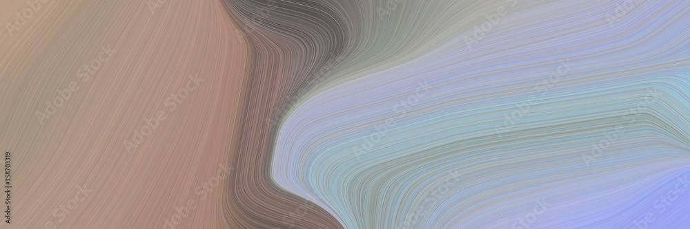 Poster abstract modern header design with dark gray, rosy brown and light steel blue colors. fluid curved l