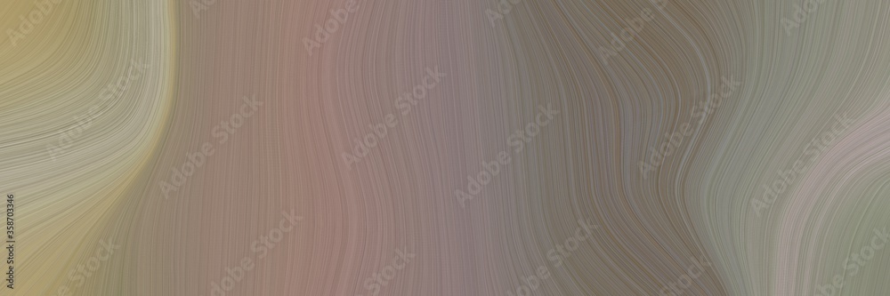 Poster abstract moving header design with gray gray, rosy brown and dark olive green colors. fluid curved f