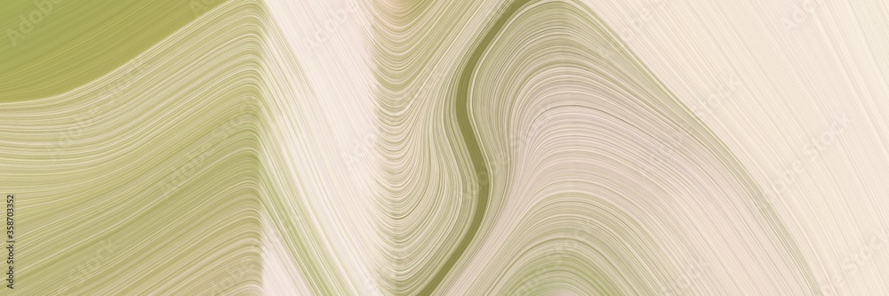 Poster abstract modern header with wheat, bisque and dark khaki colors. fluid curved lines with dynamic flowing waves and curves for poster or canvas