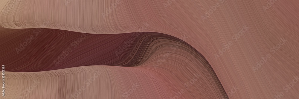 Aufkleber abstract modern header with pastel brown, old mauve and very dark pink colors. fluid curved lines with dynamic flowing waves and curves for poster or canvas