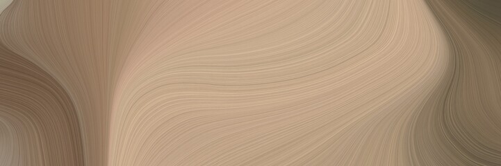 abstract decorative designed horizontal header with rosy brown and pastel brown colors. fluid curved flowing waves and curves for poster or canvas