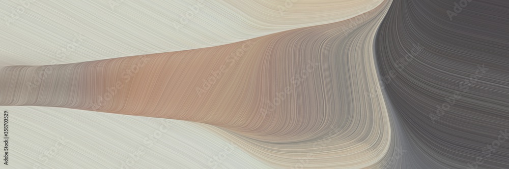 Aufkleber abstract flowing horizontal header with ash gray, silver and dark slate gray colors. fluid curved flowing waves and curves for poster or canvas