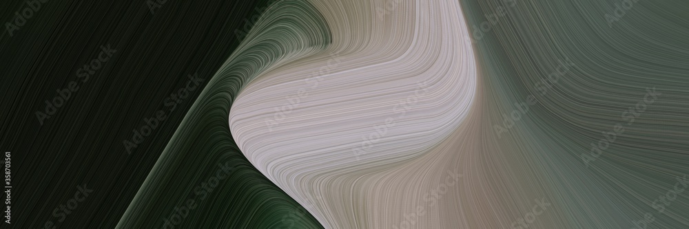 Aufkleber abstract modern header design with very dark blue, dark gray and very dark green colors. fluid curved lines with dynamic flowing waves and curves for poster or canvas