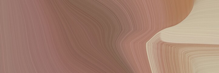 abstract flowing header design with pastel brown, tan and rosy brown colors. fluid curved flowing waves and curves for poster or canvas