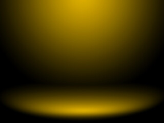 Abstract yellow background for web design templates, christmas, valentine, product studio room and business report with smooth gradient color. Black and yellow background.