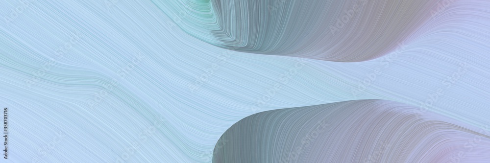 Aufkleber abstract colorful horizontal banner with light blue, slate gray and light slate gray colors. fluid c