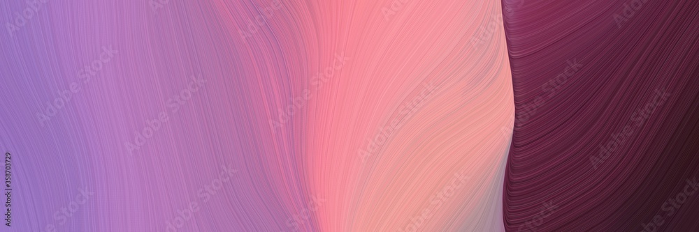 Poster abstract colorful header design with rosy brown, very dark magenta and old mauve colors. fluid curved lines with dynamic flowing waves and curves for poster or canvas