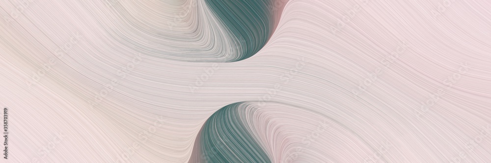Poster abstract decorative designed horizontal header with light gray, dim gray and gray gray colors. fluid curved flowing waves and curves for poster or canvas