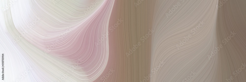 Poster abstract moving banner design with rosy brown, lavender and pastel brown colors. fluid curved lines 