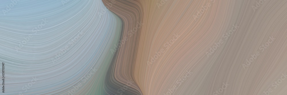 Fototapete abstract moving banner design with rosy brown, pastel blue and dim gray colors. fluid curved lines w