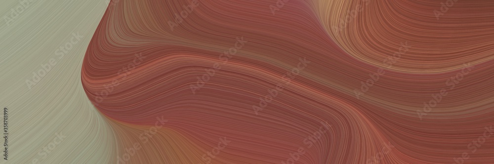 Poster abstract colorful banner with brown, rosy brown and pastel brown colors. fluid curved lines with dyn