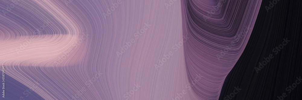 Aufkleber abstract colorful horizontal header with gray gray, very dark pink and baby pink colors. fluid curved lines with dynamic flowing waves and curves for poster or canvas