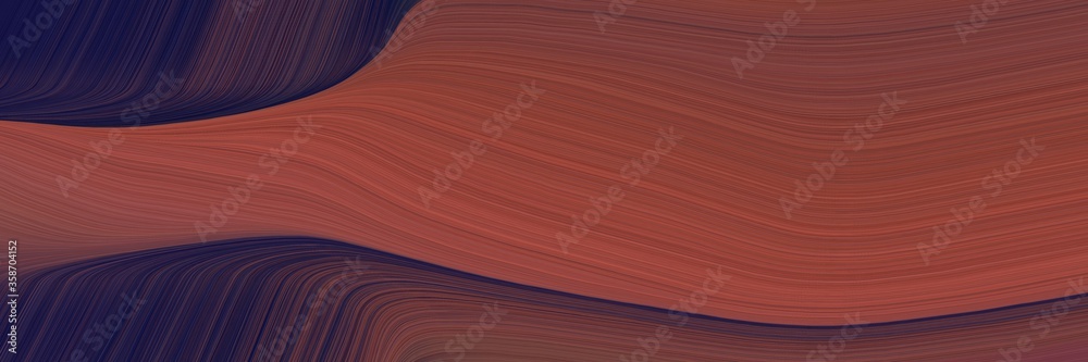 Poster abstract dynamic header with dark moderate pink, very dark blue and old mauve colors. fluid curved lines with dynamic flowing waves and curves for poster or canvas