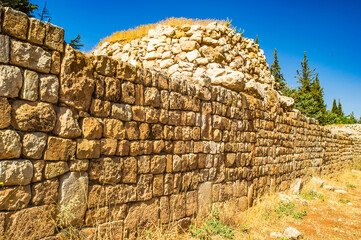 It's Stones of the ruins of the Umayyad city of Anjar, Lebanon. UNESCO World Heritage Site