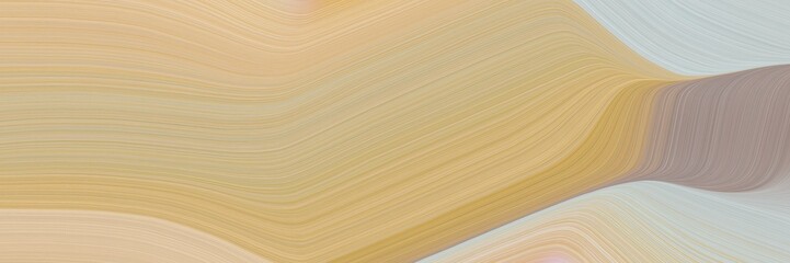 abstract moving designed horizontal header with tan, pastel gray and rosy brown colors. fluid curved lines with dynamic flowing waves and curves for poster or canvas