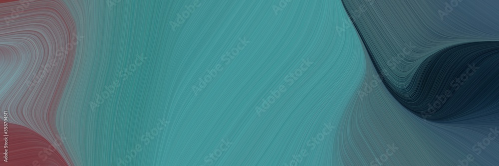 Poster abstract decorative horizontal header with blue chill, very dark blue and old lavender colors. fluid