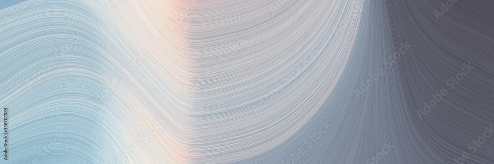 Poster abstract moving banner design with silver, dim gray and light slate gray colors. fluid curved flowing waves and curves for poster or canvas