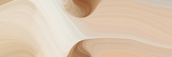abstract artistic horizontal header with pastel gray, pastel brown and beige colors. fluid curved lines with dynamic flowing waves and curves for poster or canvas