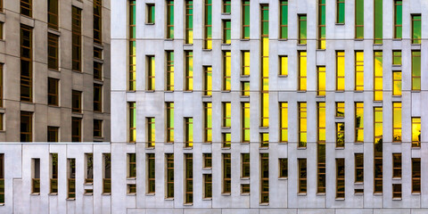 Postmodern Building Front With Reflections