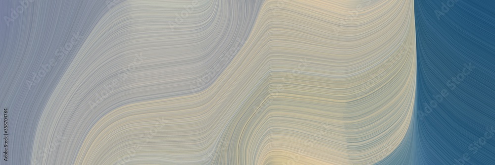 Poster abstract modern designed horizontal header with dark gray, teal blue and light slate gray colors. fl