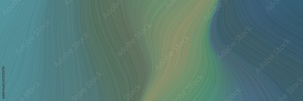 Poster abstract decorative designed horizontal banner with dim gray, blue chill and gray gray colors. fluid