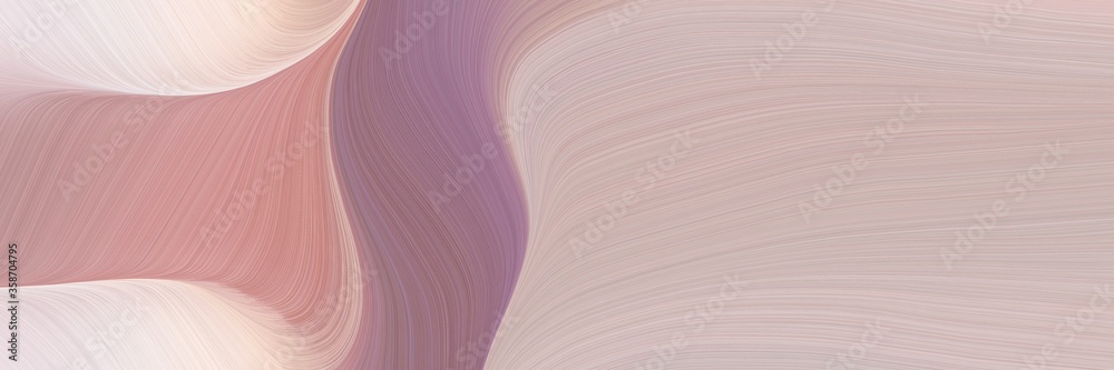 Poster abstract artistic banner with silver, antique fuchsia and misty rose colors. fluid curved lines with dynamic flowing waves and curves for poster or canvas