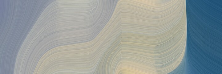 Obraz premium abstract modern designed horizontal header with dark gray, teal blue and light slate gray colors. fluid curved flowing waves and curves for poster or canvas